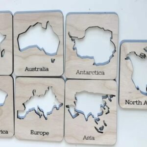 Continent Wooden stencils