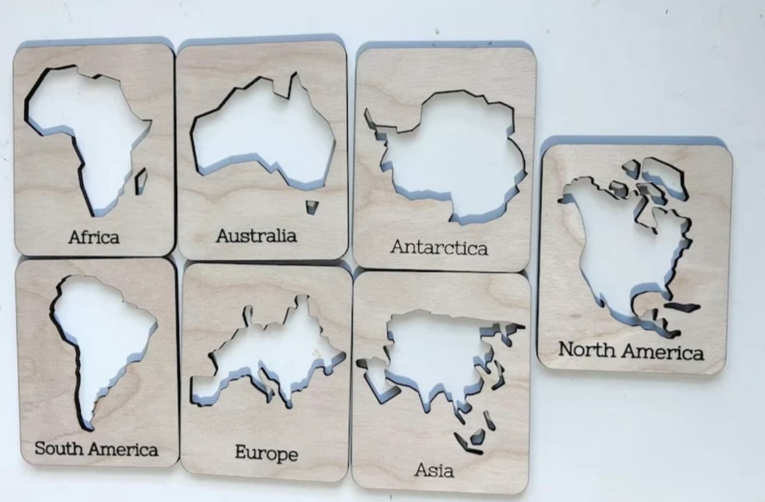 Continent Wooden stencils