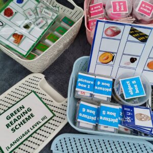 Pink, Blue, Green, Reading kit